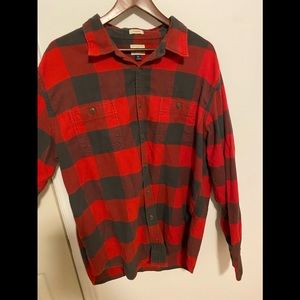 J.Crew slim fit black and red plaid shirt - mens XL